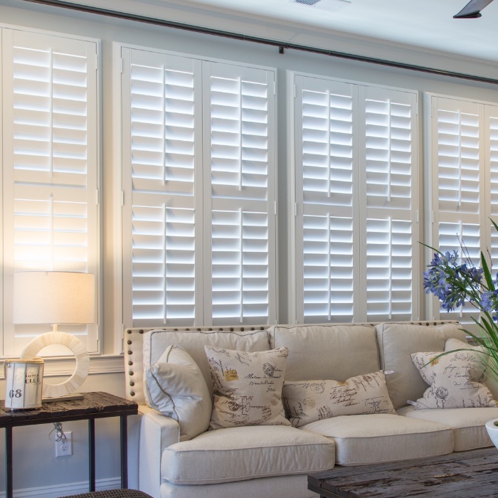 White Shutters In Living Room