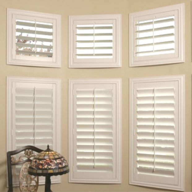 Sunburst shutters on a St. George bay window