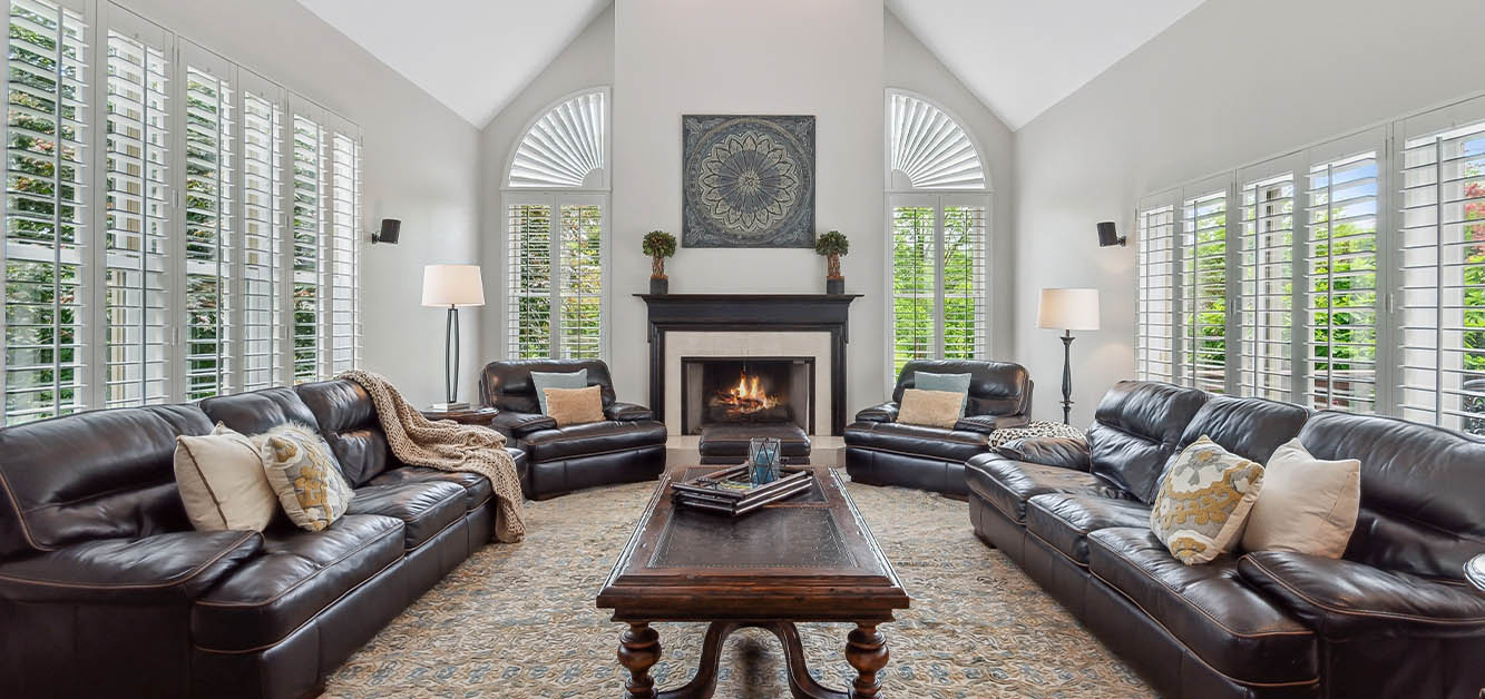 Polywood shutters in a living room