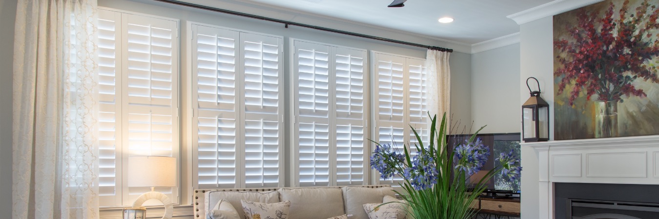 Polywood plantation shutters in St. George living room