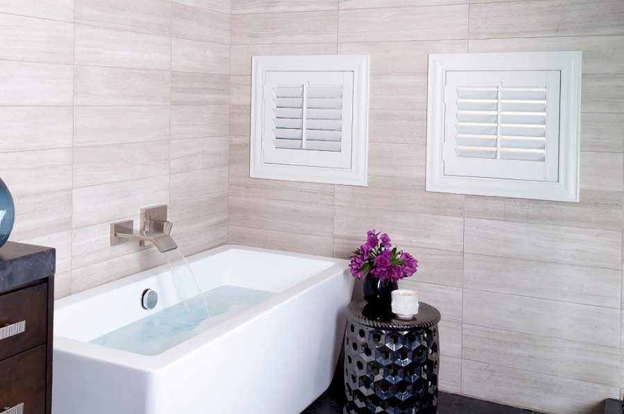 If you're trying to decide what Polywood shutter features you want, a Shutter Designer is just one resource that can help. Four images of Polywood shutters from the Shutter Designer