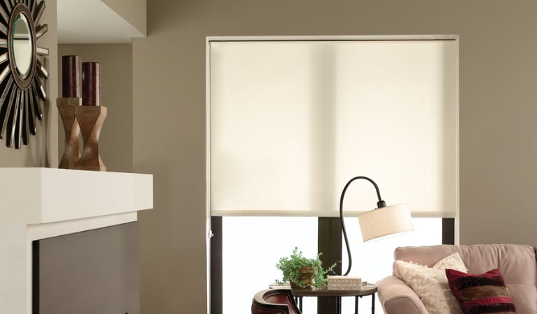 Roller shades are a great option with it comes to eliminating glare. Roller shade in St. George